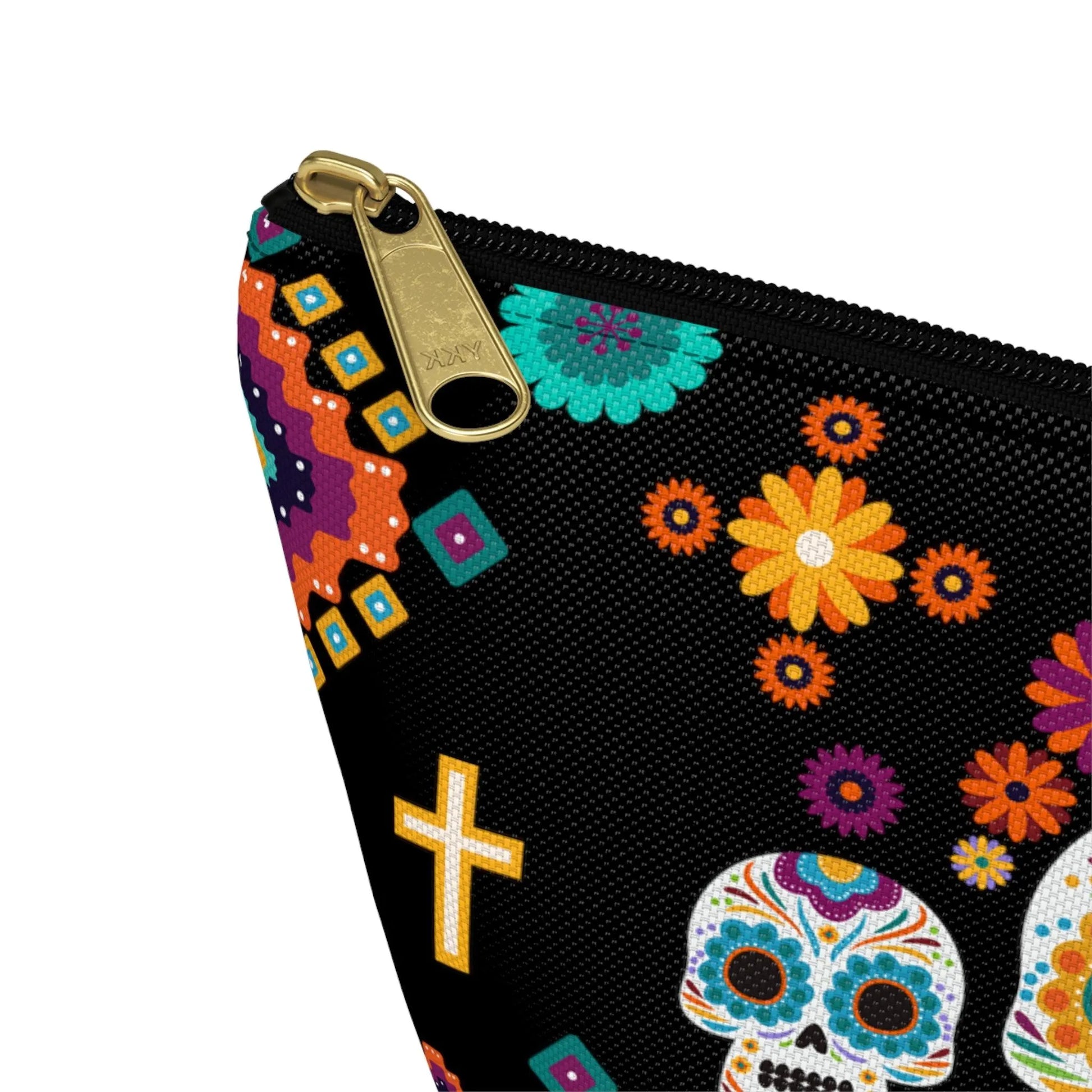 Mexican Day of the Dead Black Pouch - The Global Wanderer