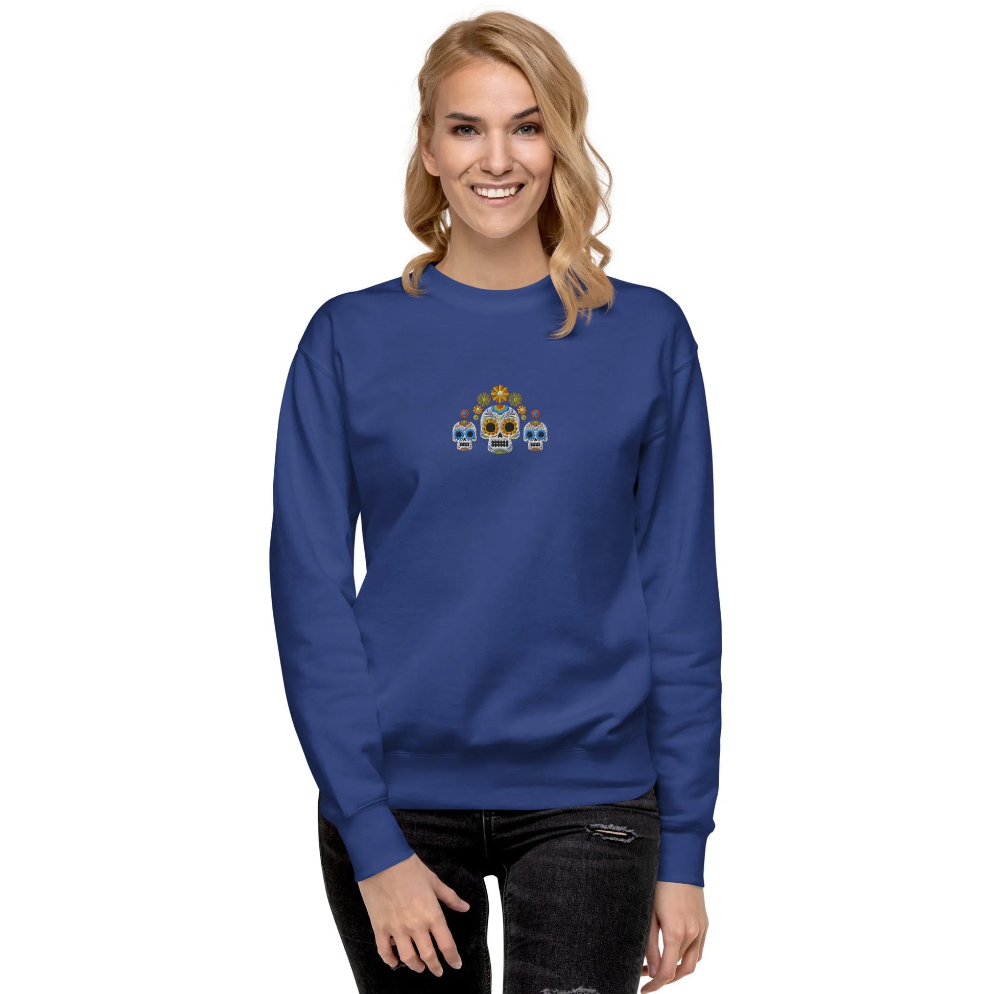 Mexican Day of the Dead Sweatshirt - Embroidered - The Global Wanderer