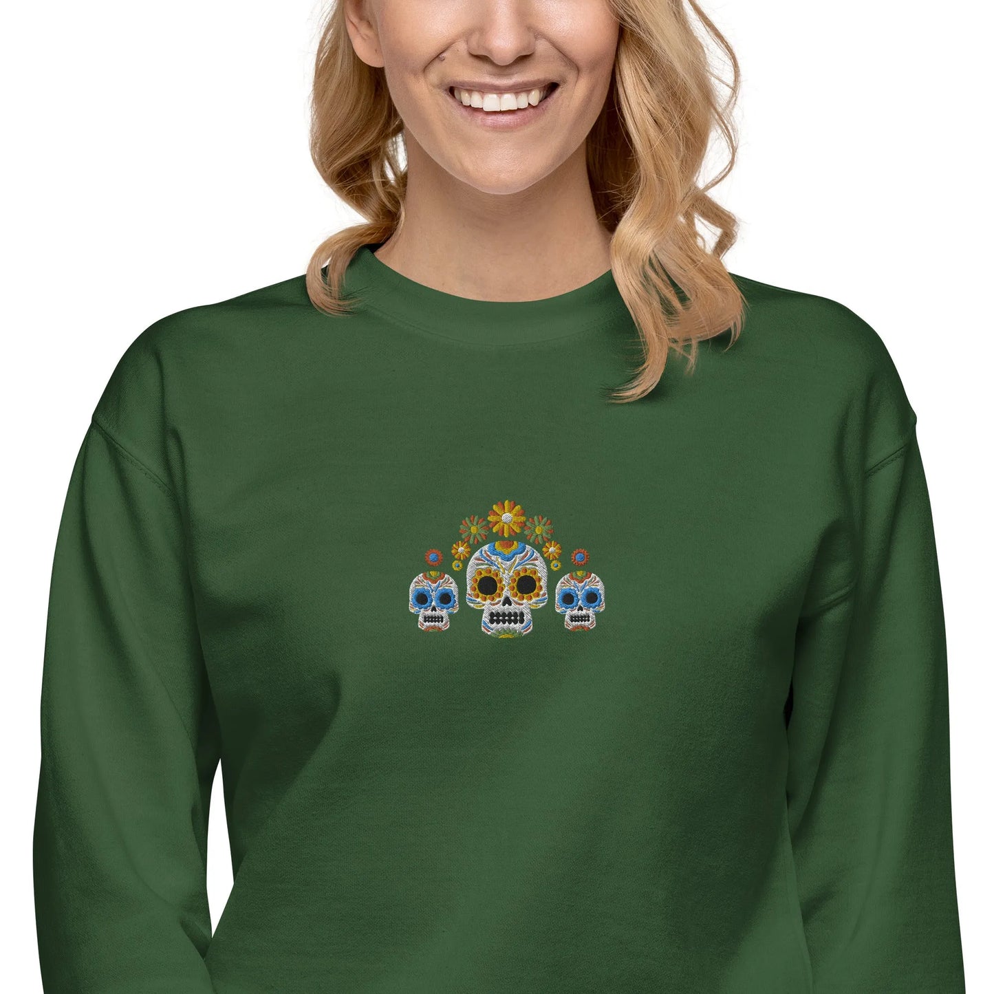 Mexican Day of the Dead Sweatshirt - Embroidered - The Global Wanderer