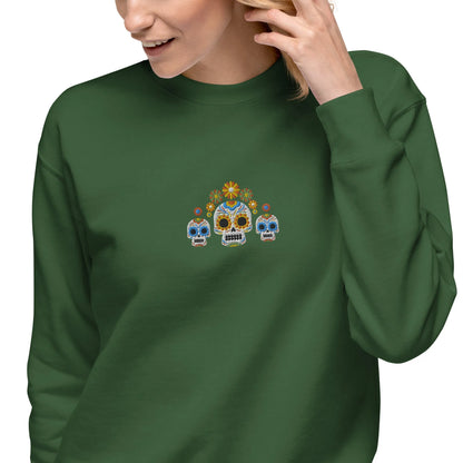 Mexican Day of the Dead Sweatshirt - Embroidered - The Global Wanderer