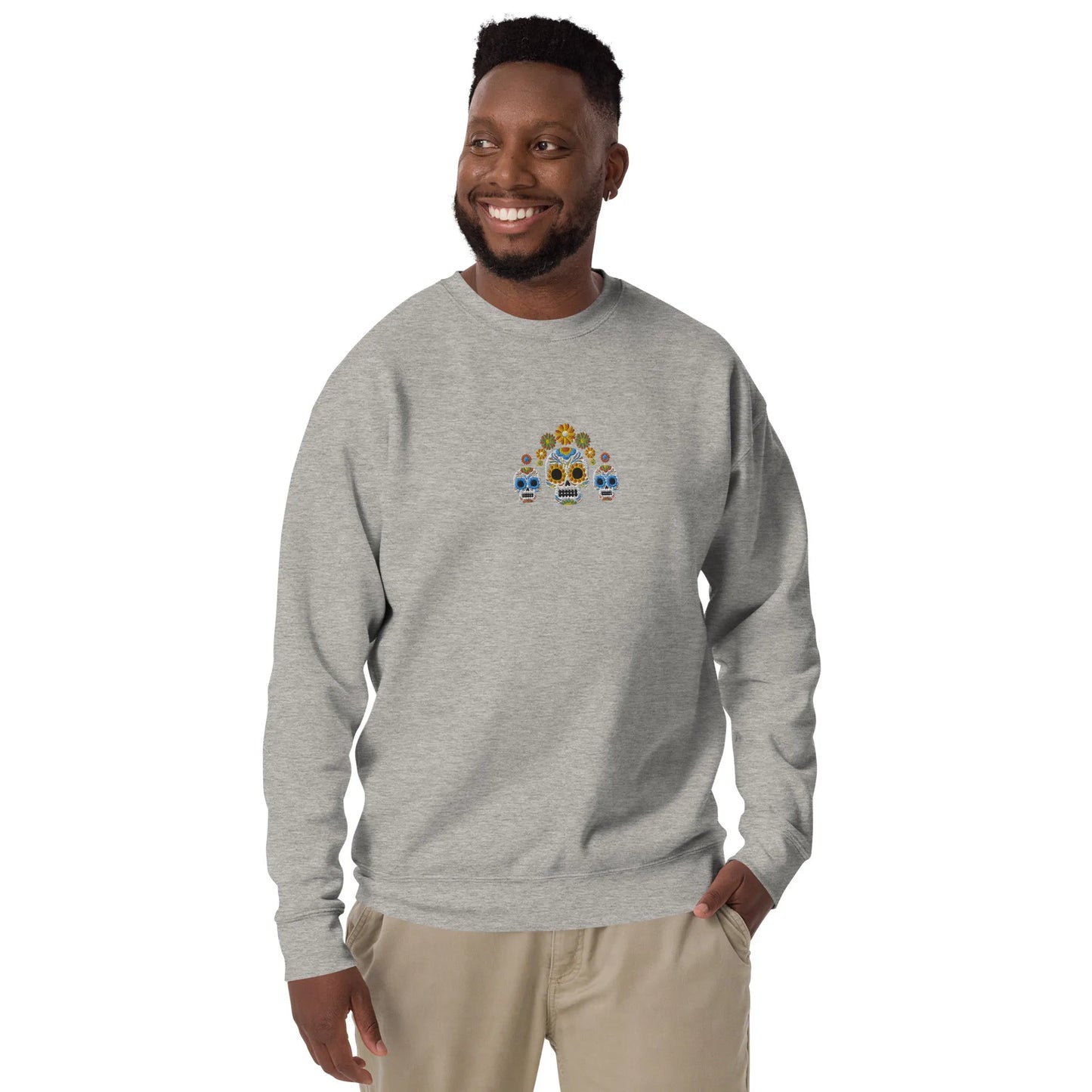 Mexican Day of the Dead Sweatshirt - Embroidered - The Global Wanderer