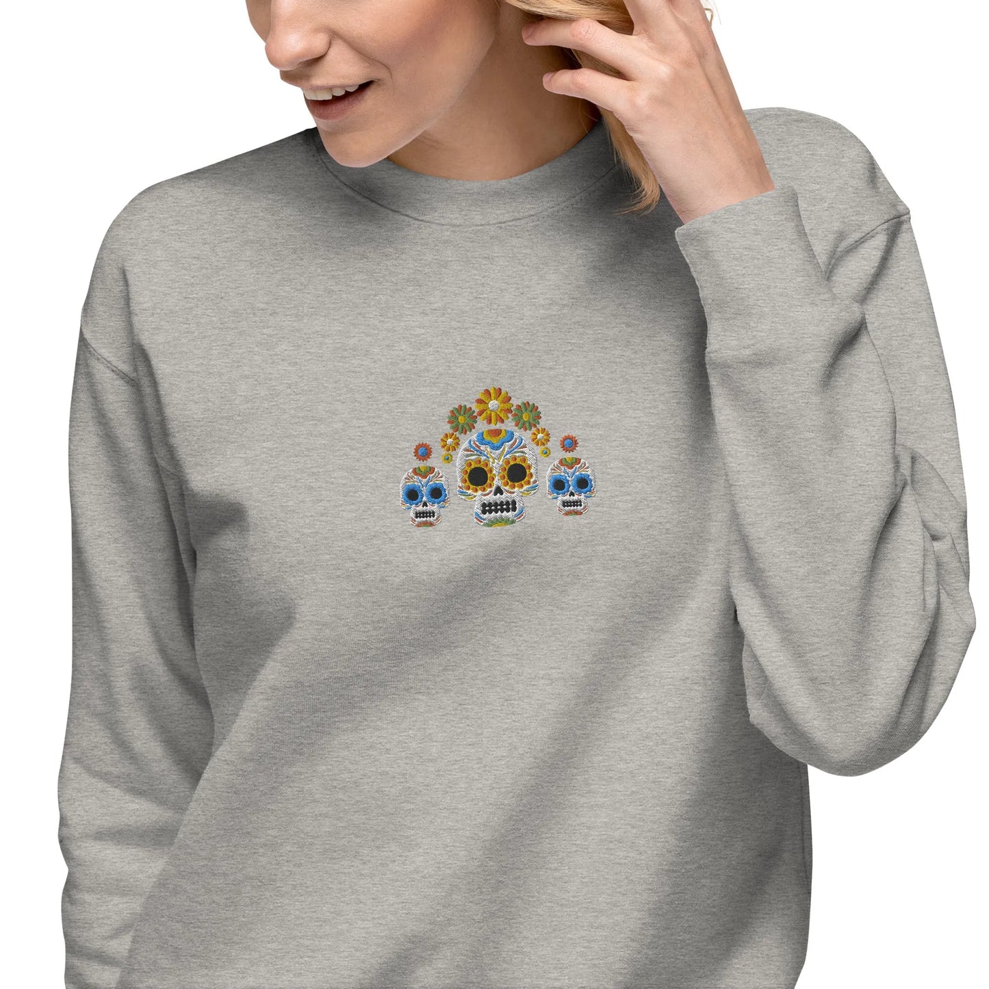 Mexican Day of the Dead Sweatshirt - Embroidered - The Global Wanderer