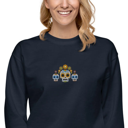 Mexican Day of the Dead Sweatshirt - Embroidered - The Global Wanderer