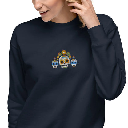 Mexican Day of the Dead Sweatshirt - Embroidered - The Global Wanderer