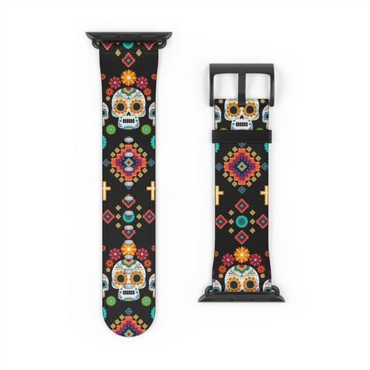 Mexican Day of the Dead Watch Band - The Global Wanderer
