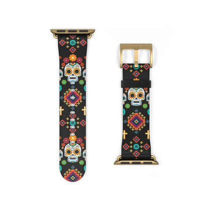 Mexican Day of the Dead Watch Band - The Global Wanderer