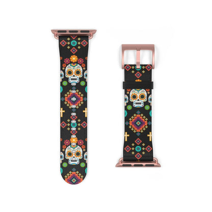 Mexican Day of the Dead Watch Band - The Global Wanderer