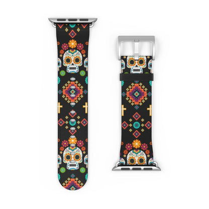 Mexican Day of the Dead Watch Band - The Global Wanderer