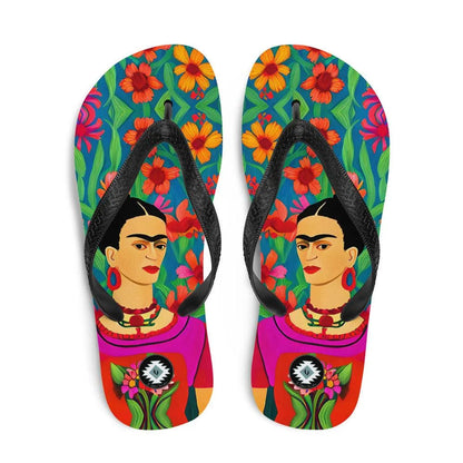 Mexican Icon Frida Flip Flops - The Global Wanderer