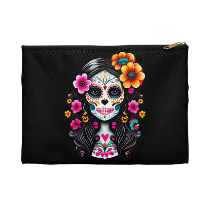 Mexican La Catrina Black Pouch - The Global Wanderer