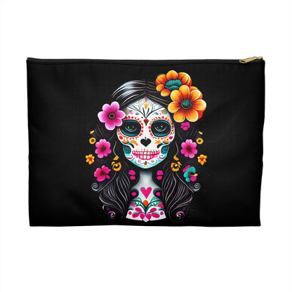 Mexican La Catrina Black Pouch - The Global Wanderer