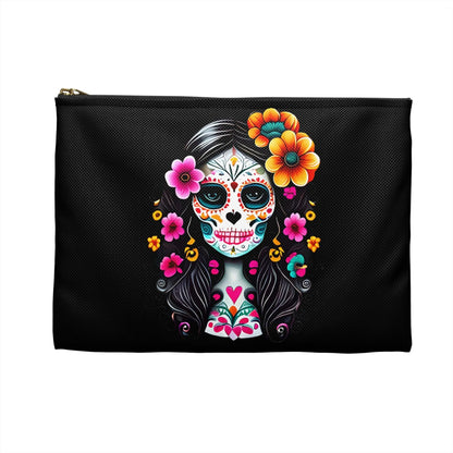 Mexican La Catrina Black Pouch - The Global Wanderer