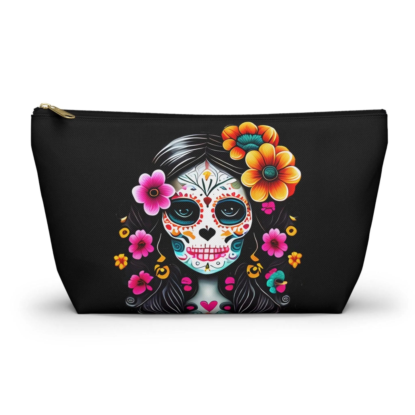 Mexican La Catrina Black Pouch - The Global Wanderer