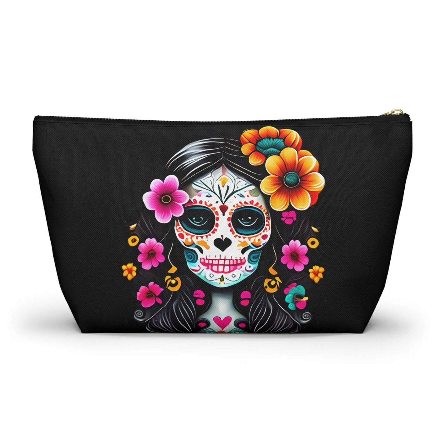 Mexican La Catrina Black Pouch - The Global Wanderer