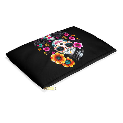 Mexican La Catrina Black Pouch - The Global Wanderer