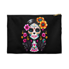 Mexican La Catrina Black Pouch - The Global Wanderer