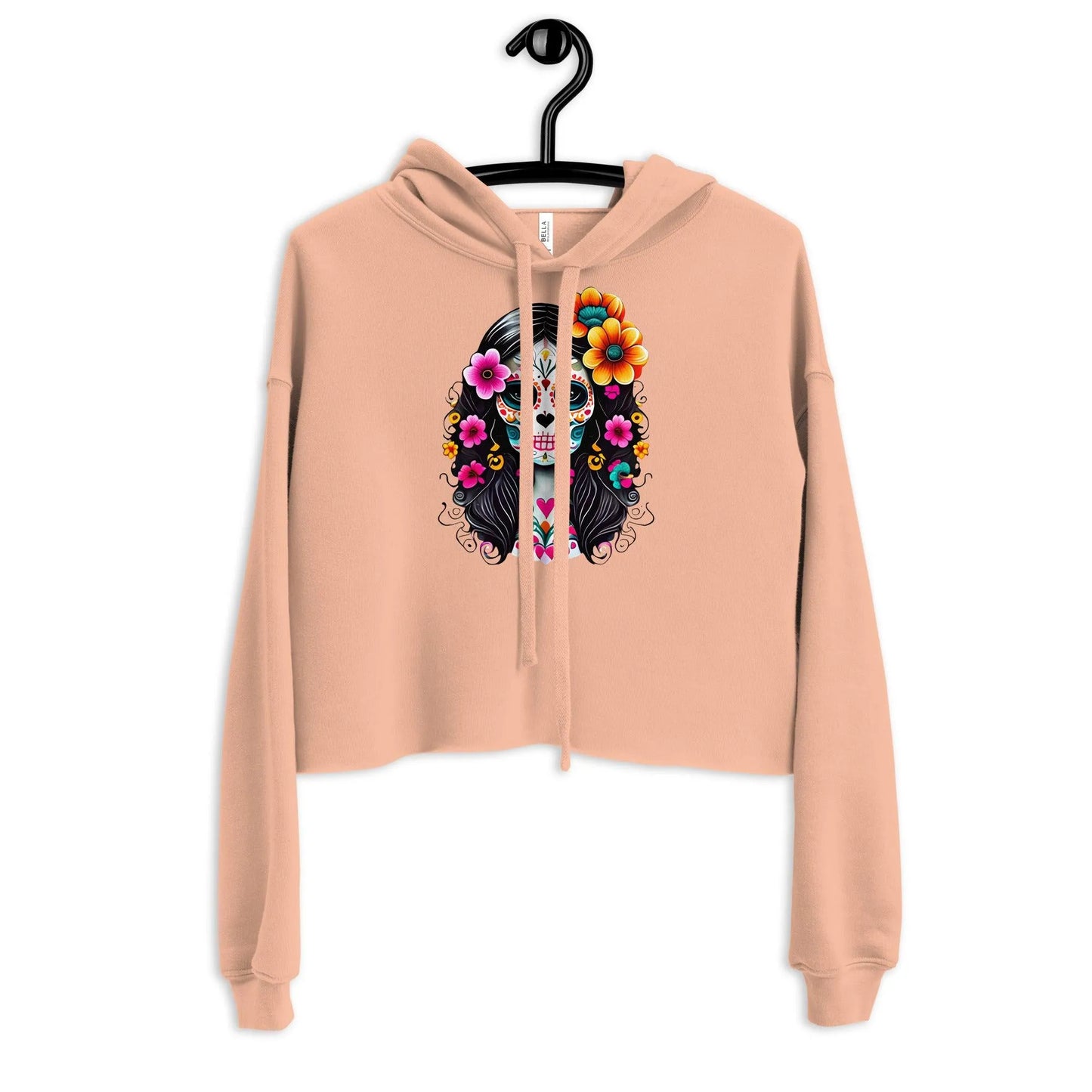 Mexican La Catrina Crop Hoodie - The Global Wanderer