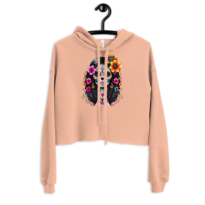 Mexican La Catrina Crop Hoodie - The Global Wanderer