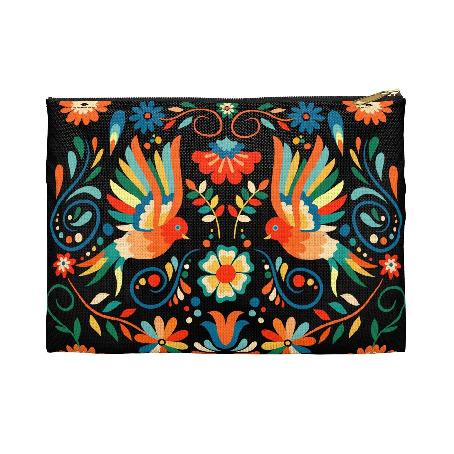 Mexican Otomi Bird Print Pouch - The Global Wanderer