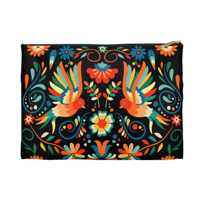 Mexican Otomi Bird Print Pouch - The Global Wanderer