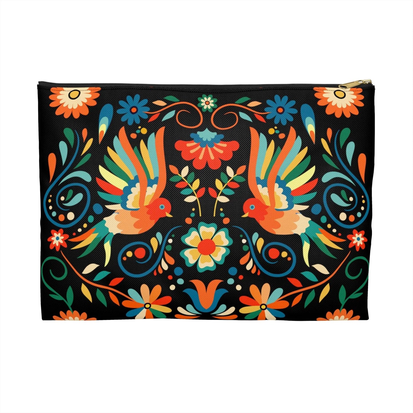 Mexican Otomi Bird Print Pouch - The Global Wanderer