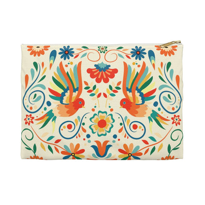 Mexican Otomi Bird Print Pouch - The Global Wanderer