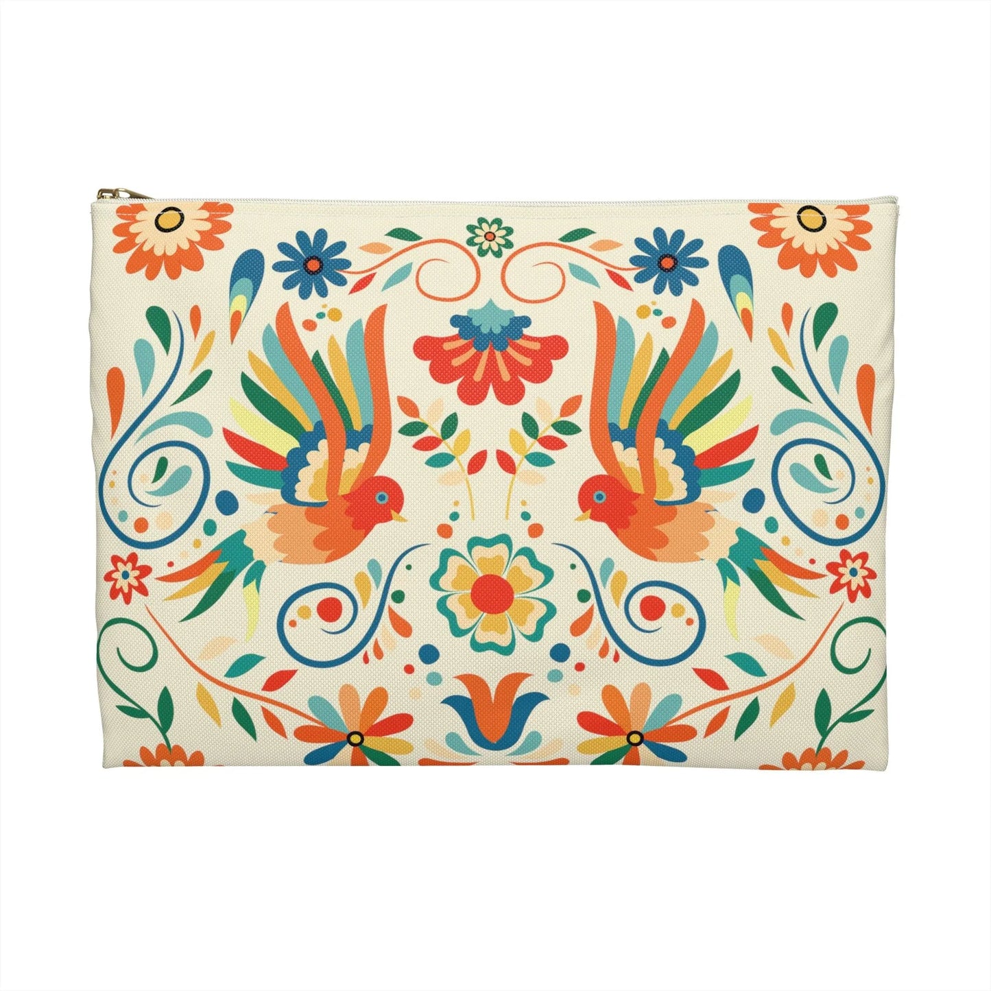 Mexican Otomi Bird Print Pouch - The Global Wanderer