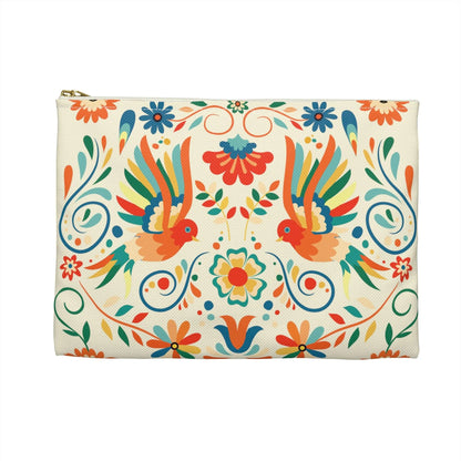 Mexican Otomi Bird Print Pouch - The Global Wanderer