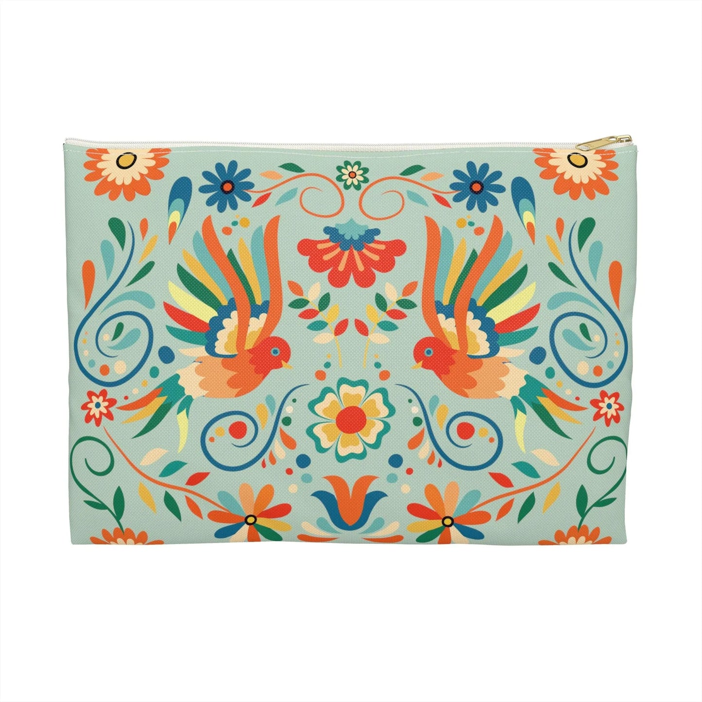 Mexican Otomi Bird Print Pouch - The Global Wanderer