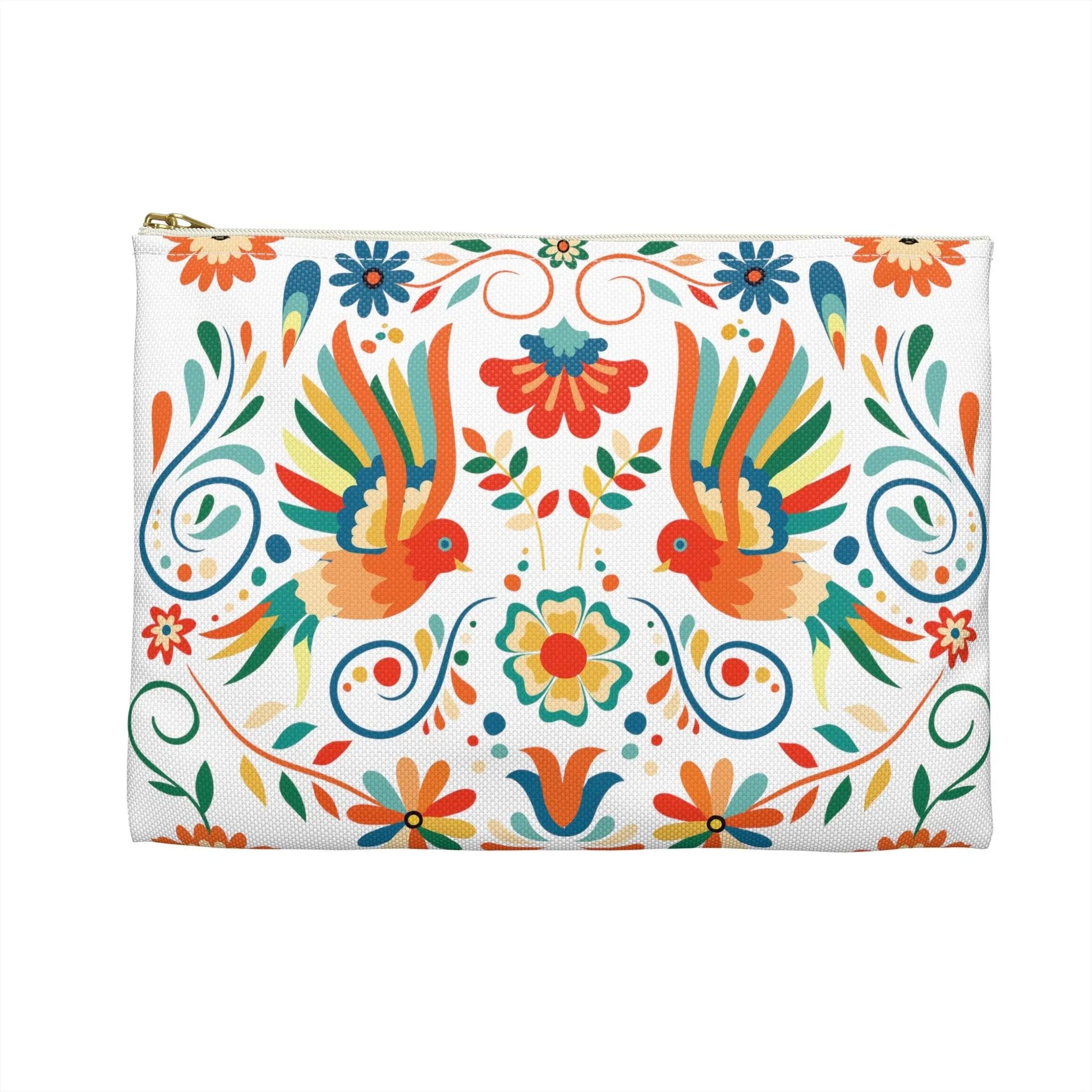 Mexican Otomi Bird Print Pouch - The Global Wanderer