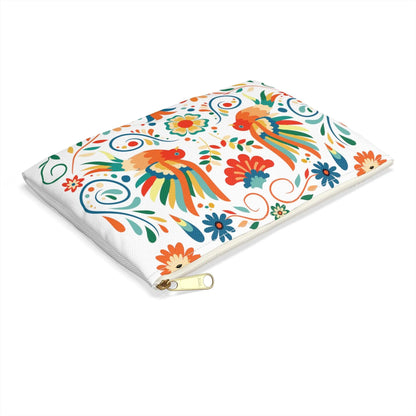 Mexican Otomi Bird Print Pouch - The Global Wanderer