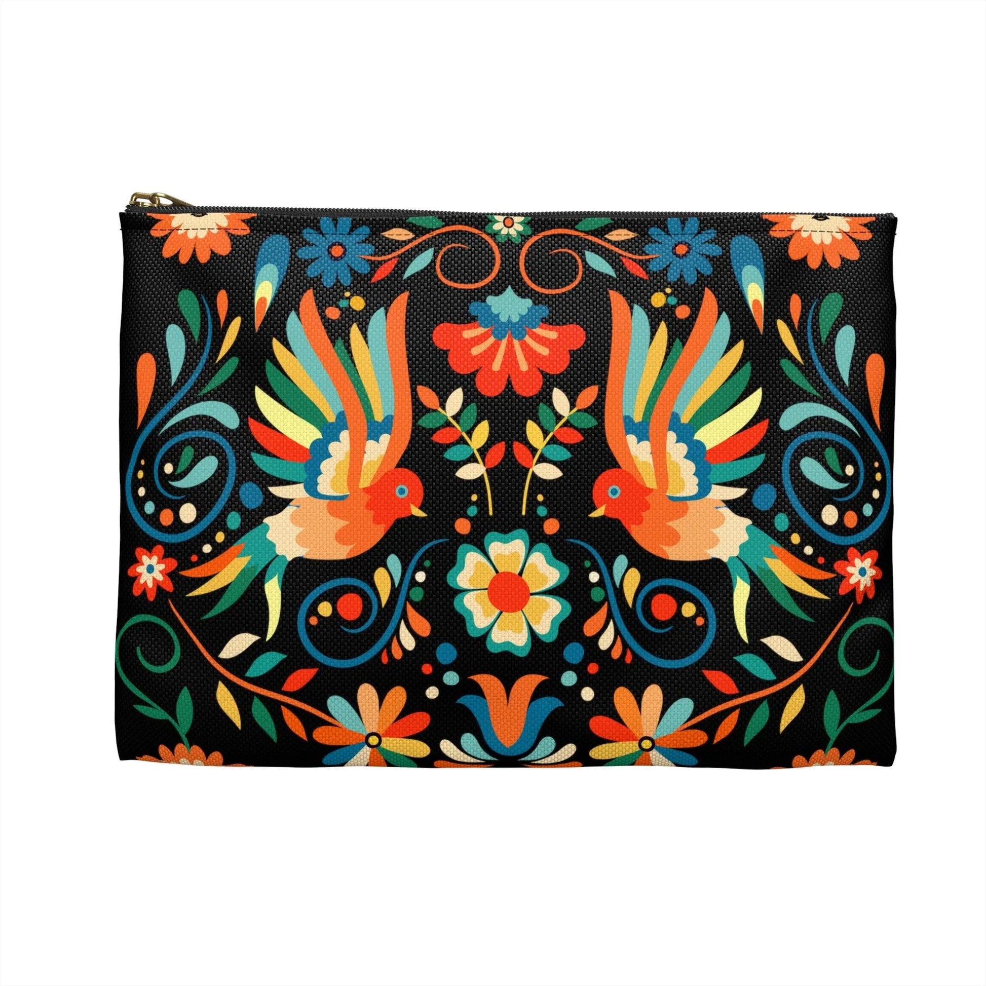 Mexican Otomi Bird Print Pouch - The Global Wanderer