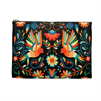 Mexican Otomi Bird Print Pouch - The Global Wanderer