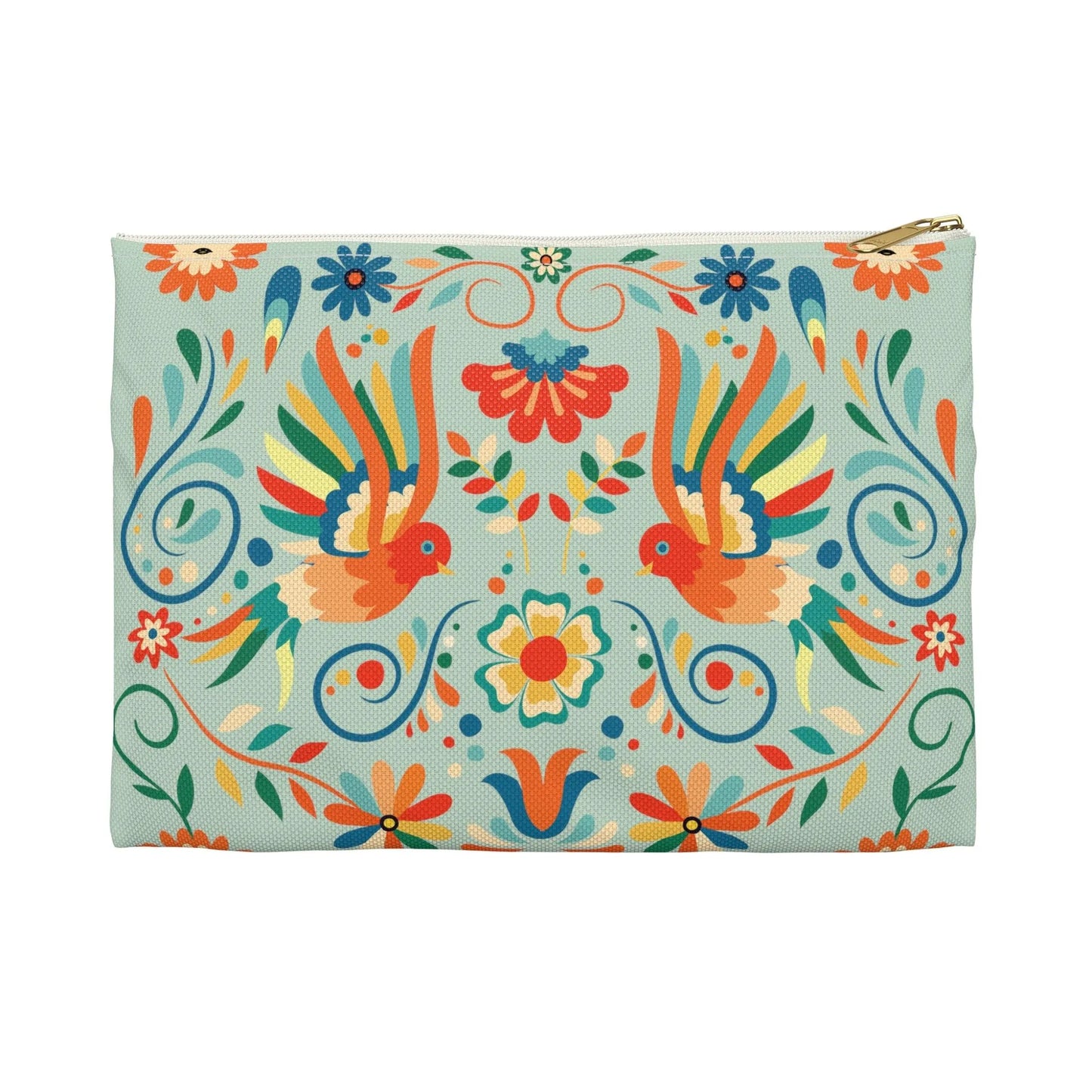 Mexican Otomi Bird Print Pouch - The Global Wanderer