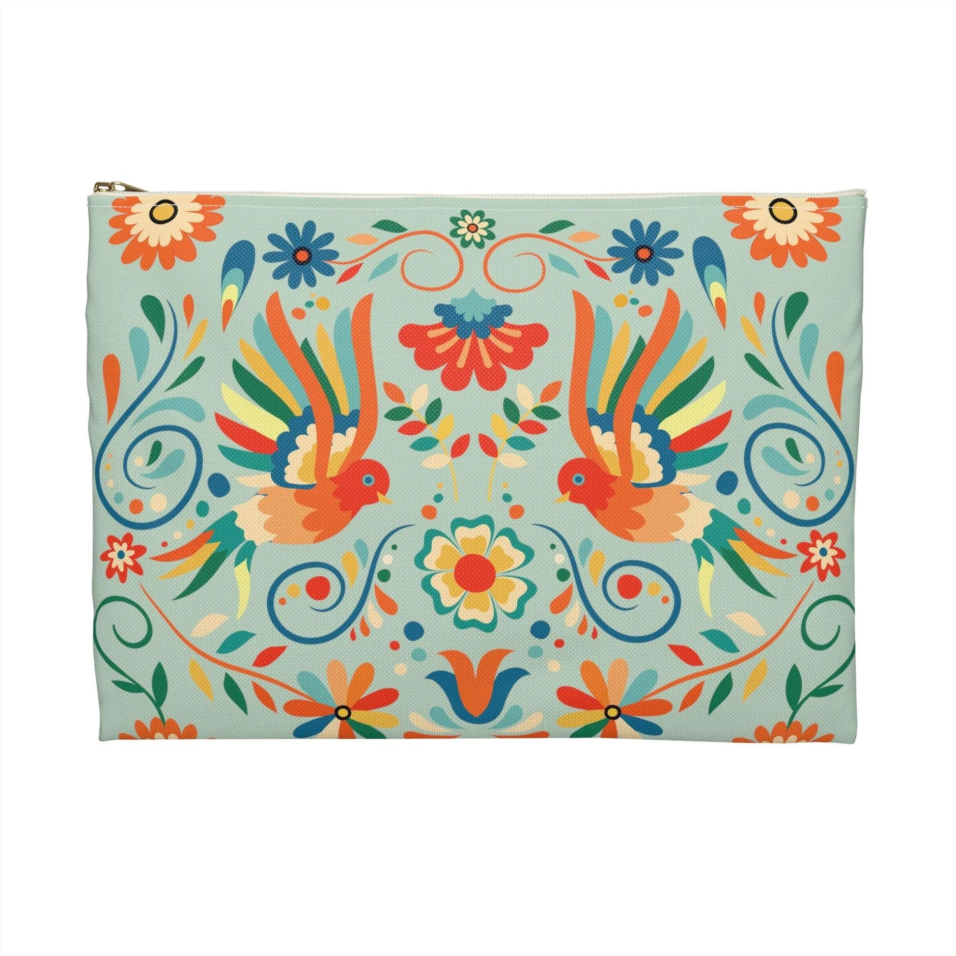 Mexican Otomi Bird Print Pouch - The Global Wanderer