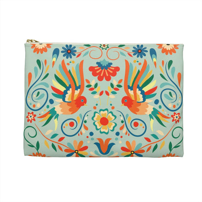 Mexican Otomi Bird Print Pouch - The Global Wanderer