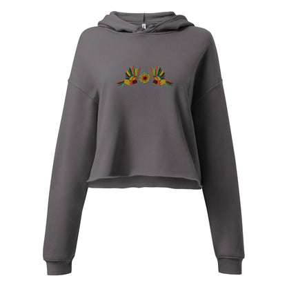 Mexican Otomi Cropped Hoodie - The Global Wanderer