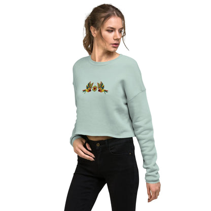 Mexican Otomi Cropped Sweatshirt - The Global Wanderer