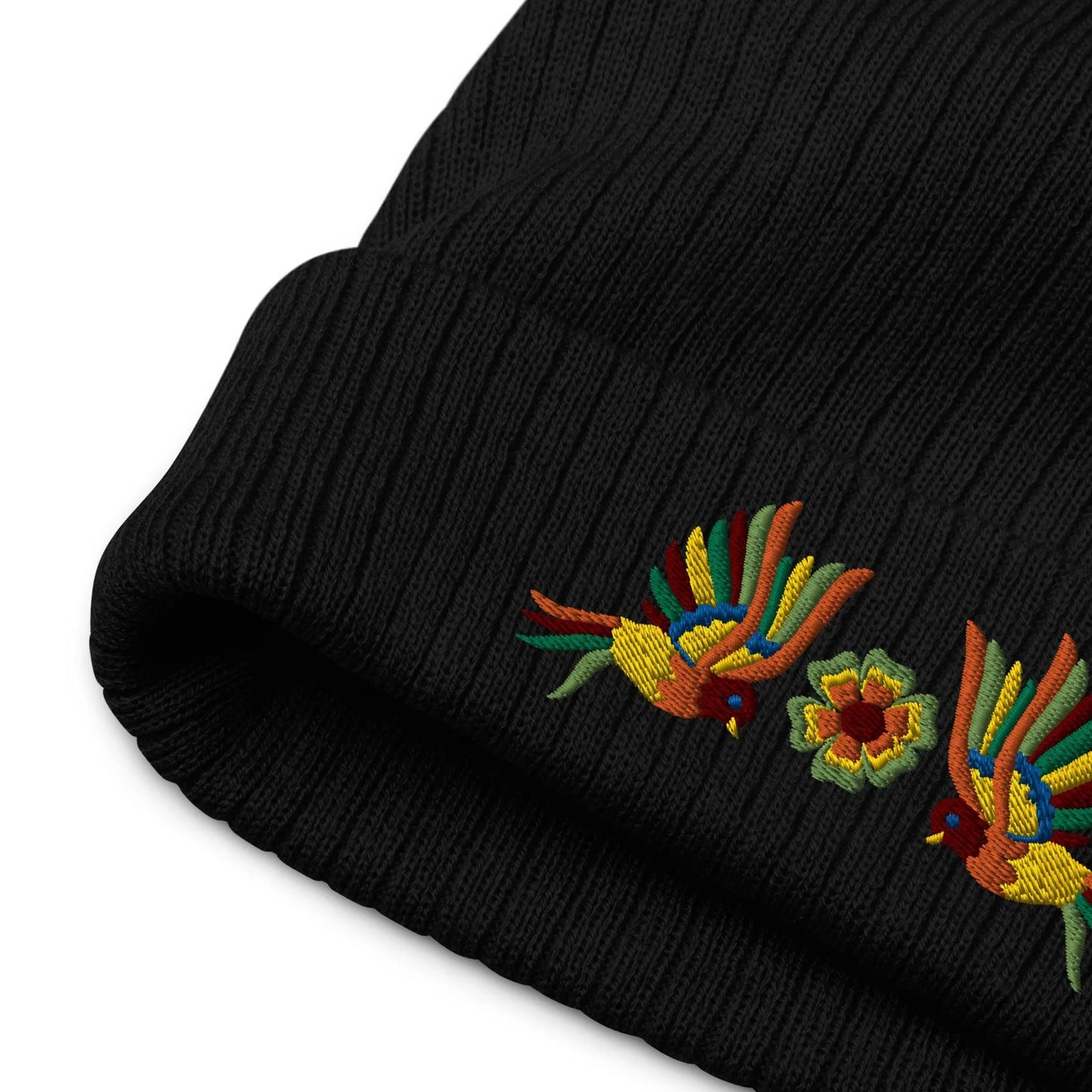 Mexican Otomi Embroidered Beanie - The Global Wanderer