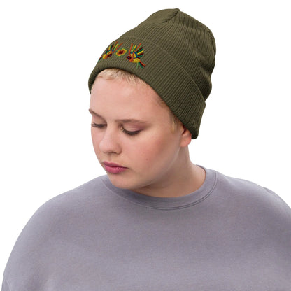 Mexican Otomi Embroidered Beanie - The Global Wanderer