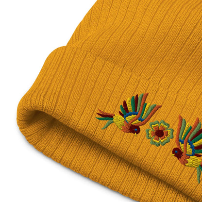 Mexican Otomi Embroidered Beanie - The Global Wanderer