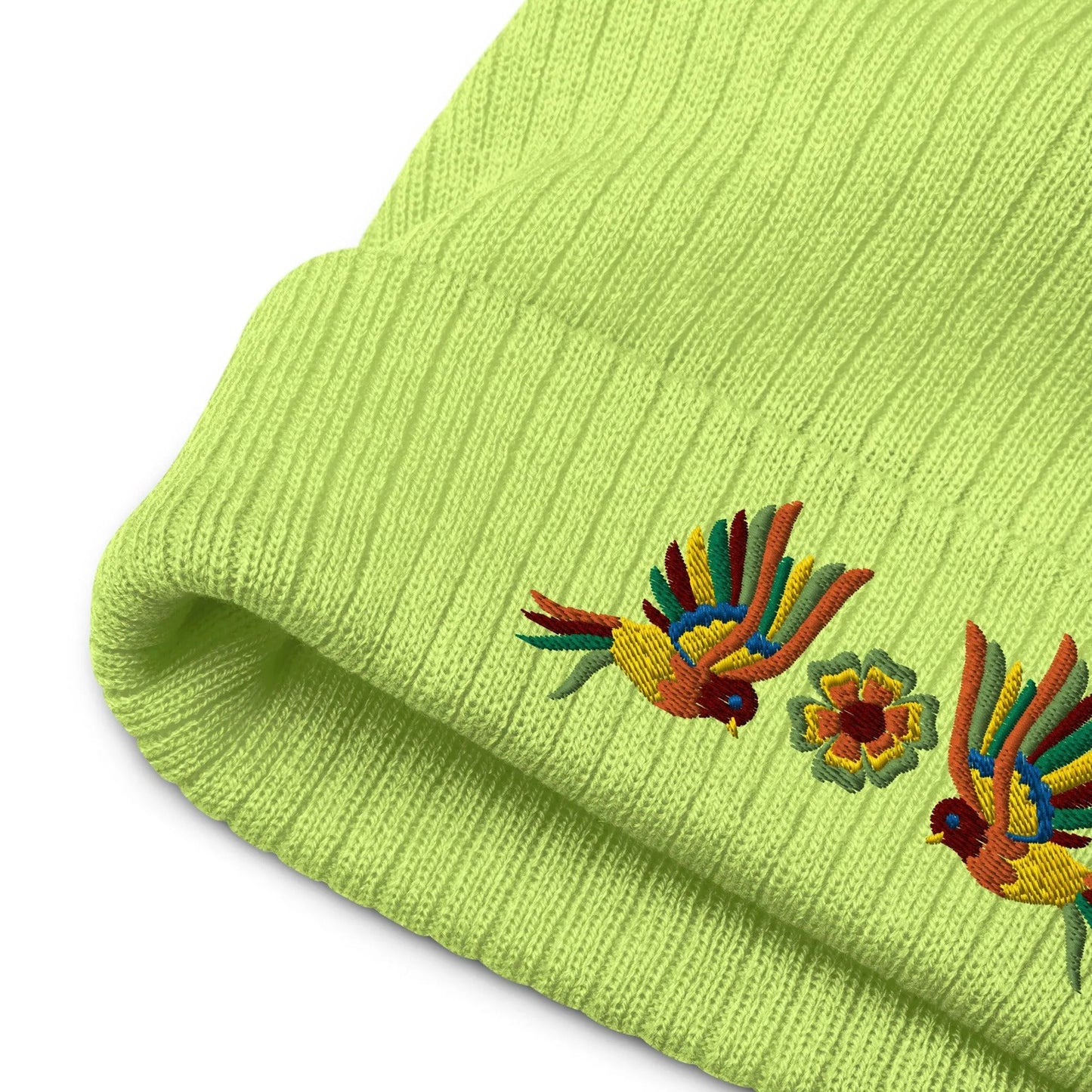 Mexican Otomi Embroidered Beanie - The Global Wanderer