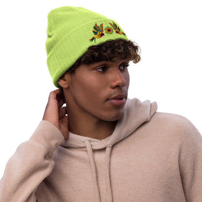 Mexican Otomi Embroidered Beanie - The Global Wanderer