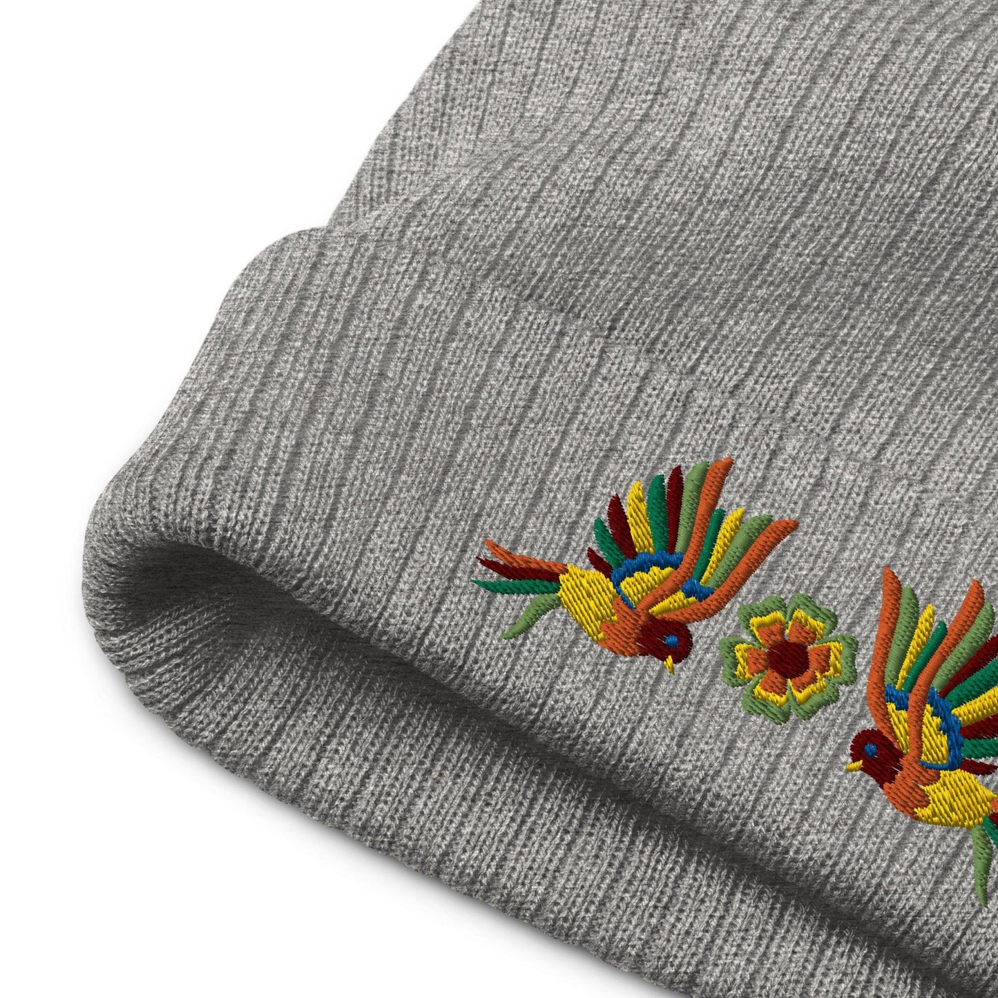 Mexican Otomi Embroidered Beanie - The Global Wanderer