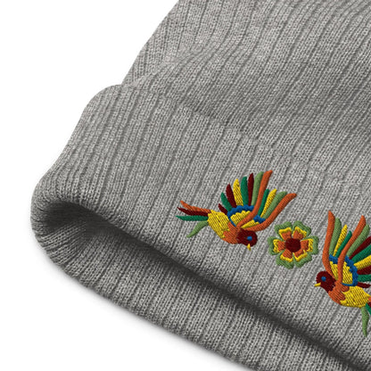 Mexican Otomi Embroidered Beanie - The Global Wanderer