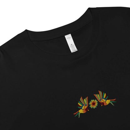 Mexican Otomi Embroidered Cropped T-Shirt - The Global Wanderer