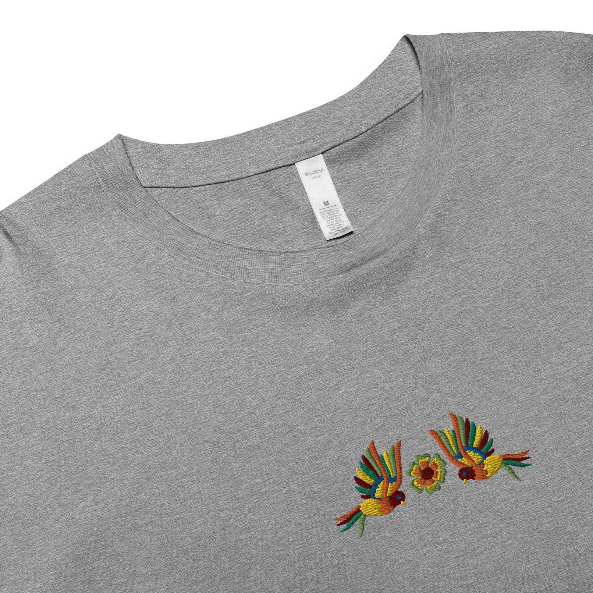 Mexican Otomi Embroidered Cropped T-Shirt - The Global Wanderer