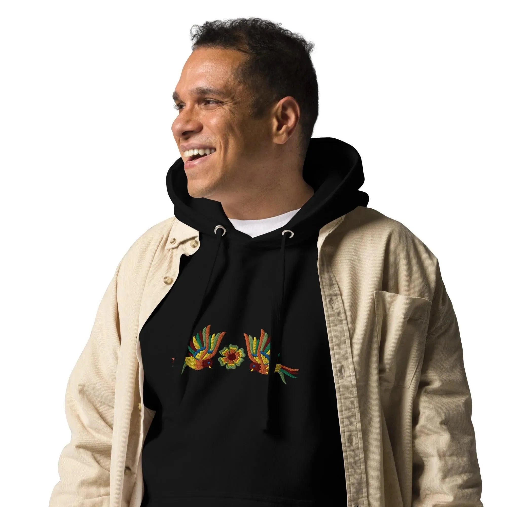 Mexican Otomi Embroidered Hoodie - The Global Wanderer