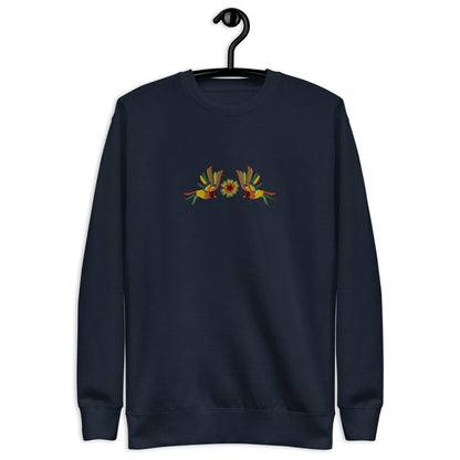 Mexican Otomi Embroidered Sweatshirt - The Global Wanderer