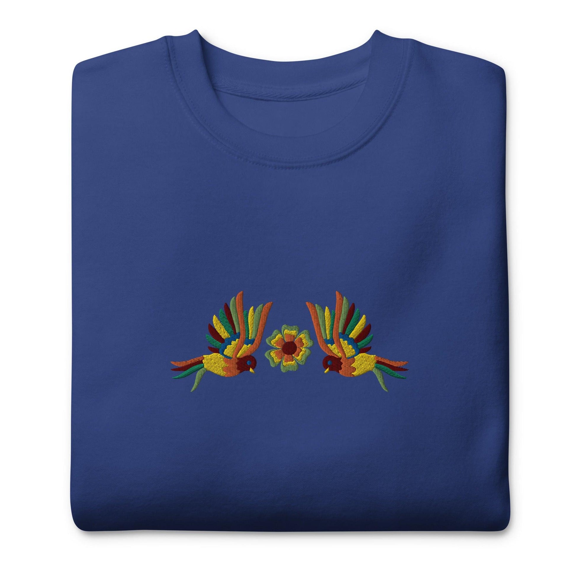 Mexican Otomi Embroidered Sweatshirt - The Global Wanderer